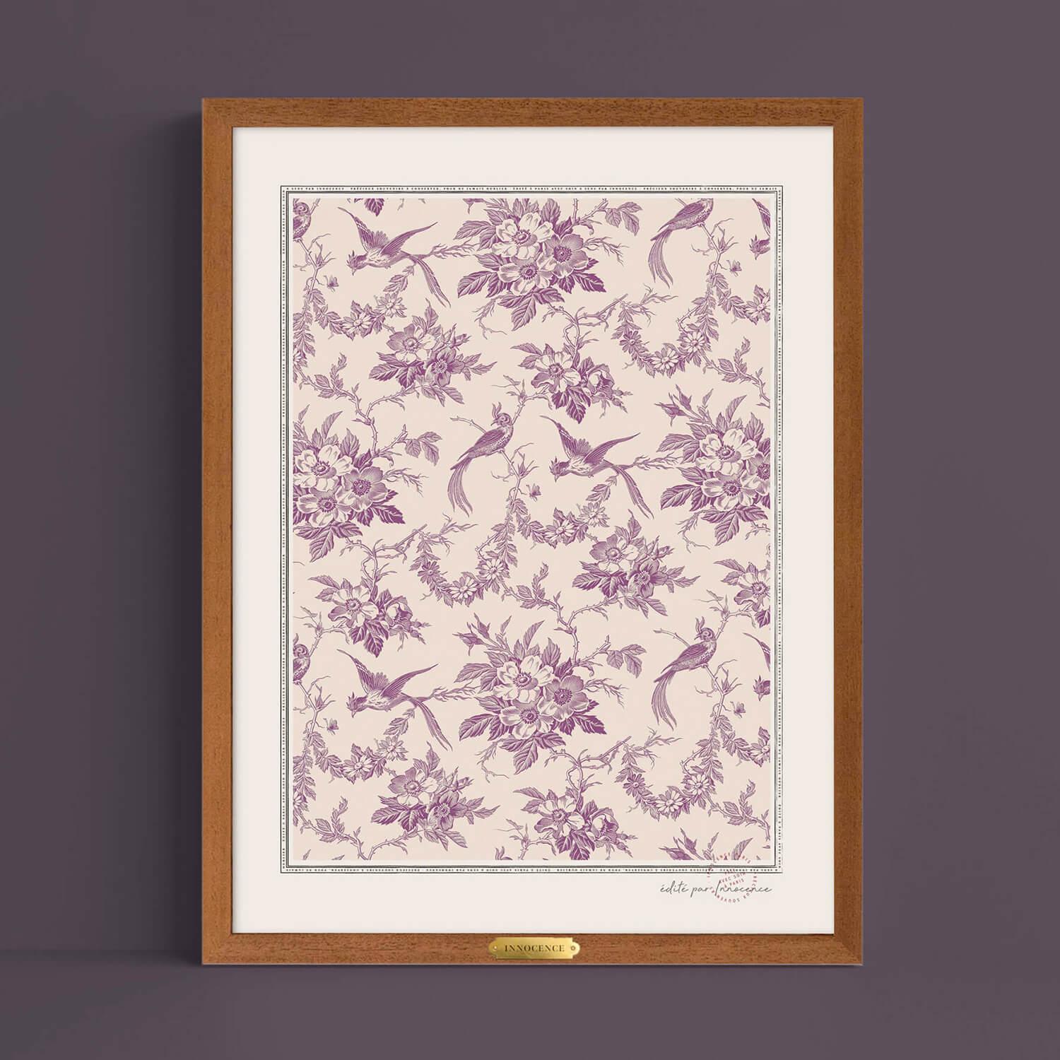 Affiche Plume Mauve